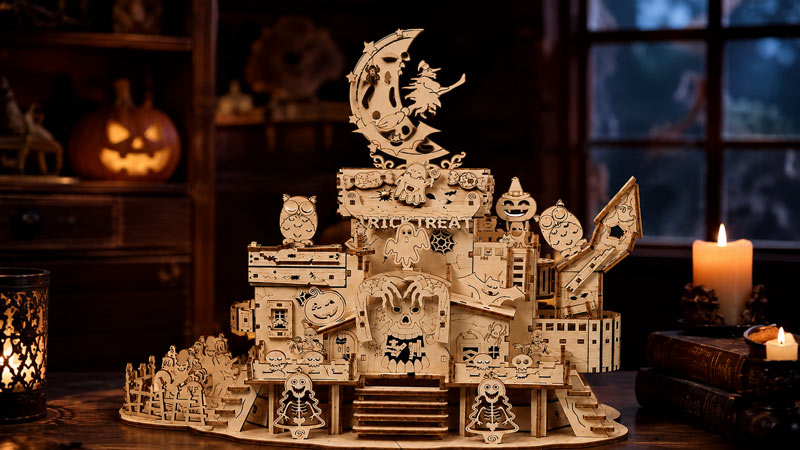 Halloween Haunted House 3D Wooden Puzzle_Description_1
