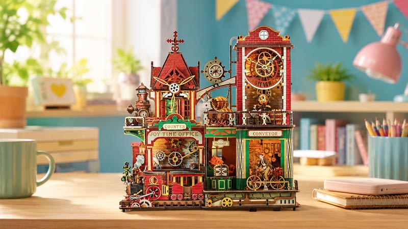 Time Post Office 3D Wooden Puzzle_Description_1