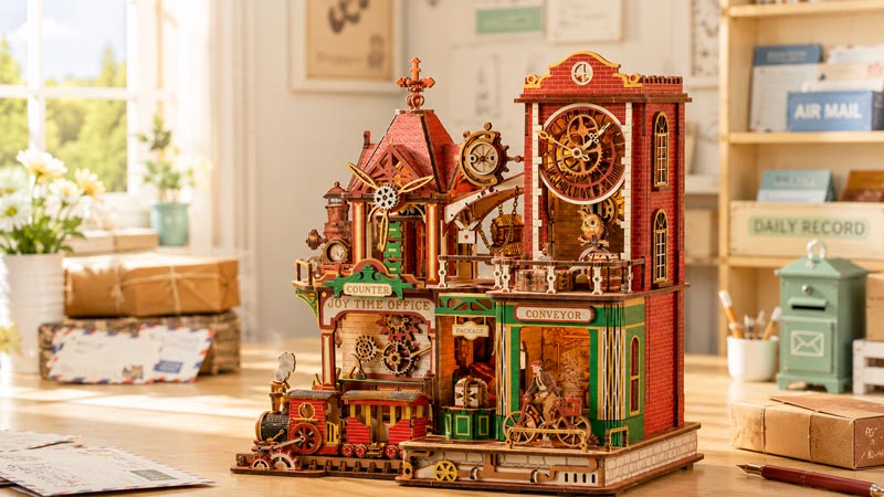 Time Post Office 3D Wooden Puzzle_Description_2