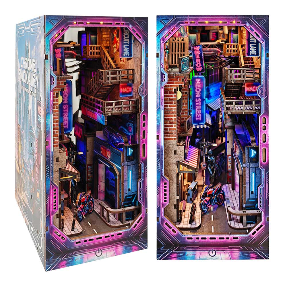 Cyber City Book Nook Miniature Dollhouse_1 Cyber City Book Nook Miniature Dollhouse_1