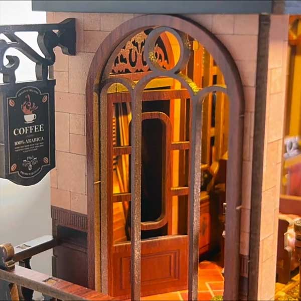 Norren Book Café DIY Miniature Dollhouse_Description_3