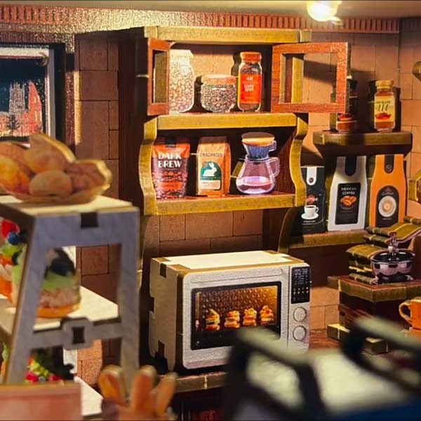 Norren Book Café DIY Miniature Dollhouse_Description_4