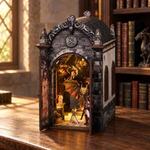 Dragons Treasure Labyrinth Book Nook Miniature Dollhouse_2