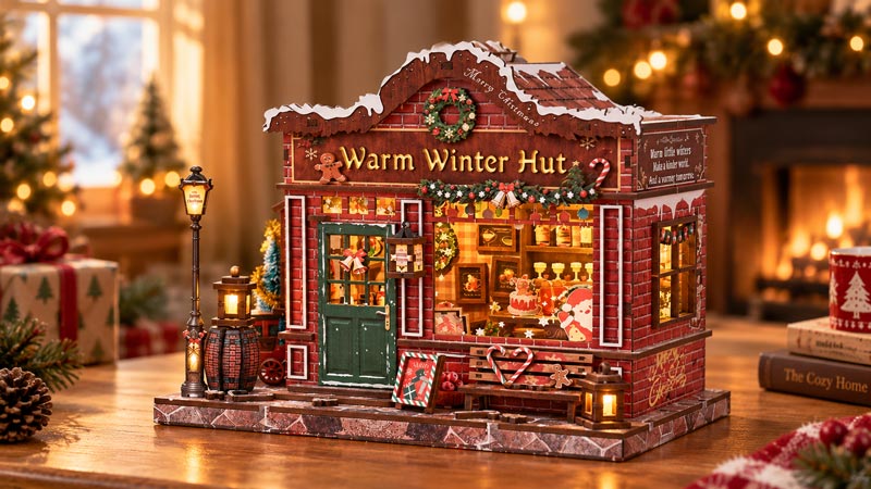 Warm Winter Hut DIY Miniature Dollhouse_Description_2