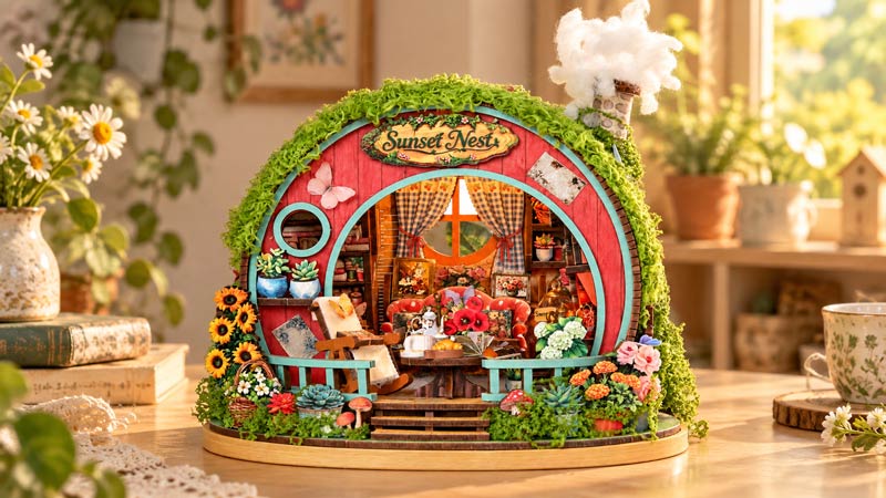 Sunset Nest DIY Miniature Dollhouse_Description_1